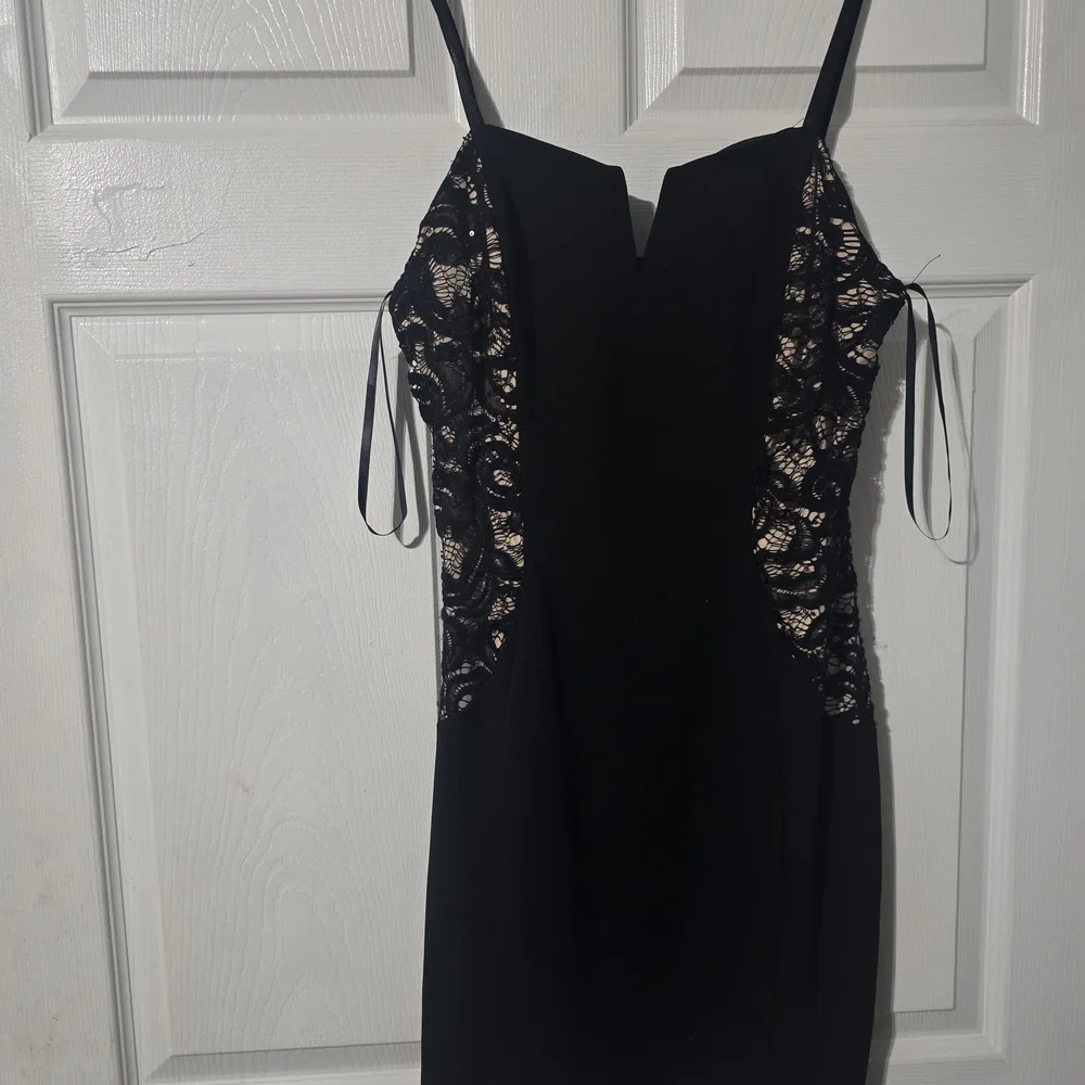 BCX Black and Gold Backless Dress - Picture 1 of 4